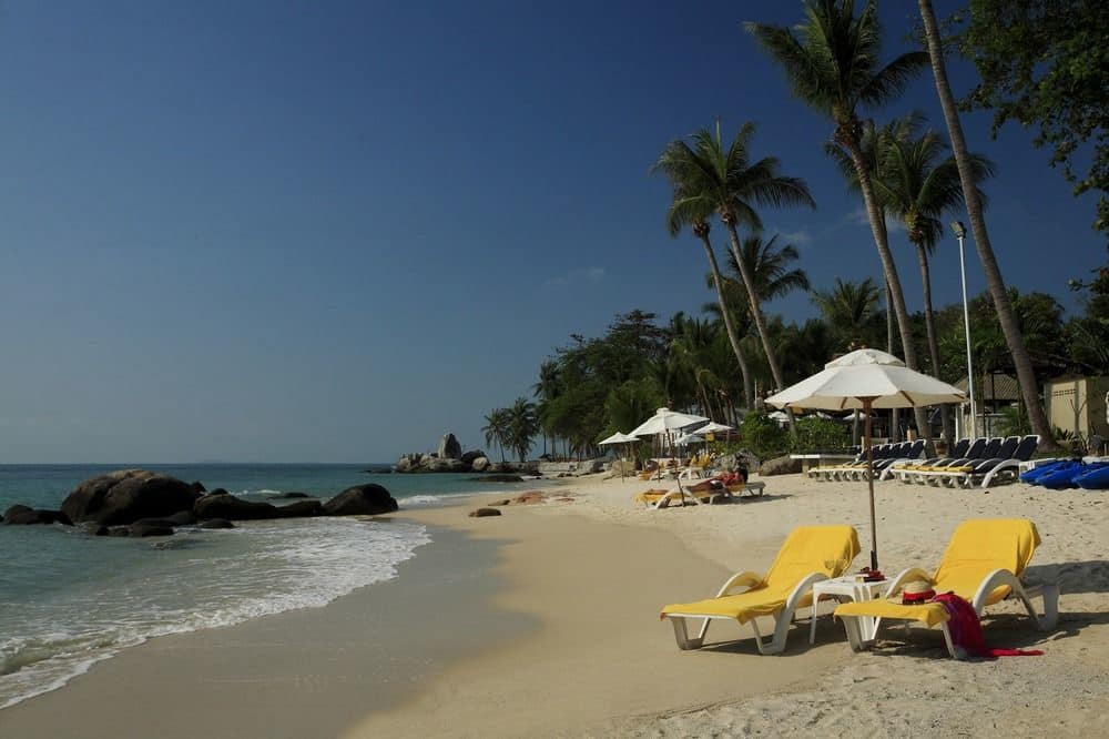 Вид на пляж/ океан